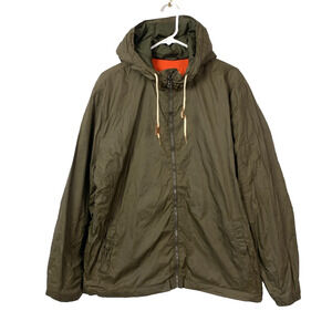 Lucky Brand Dry Goods Army Green Orange Lightweight Swish Windbreaker Jacket Lg